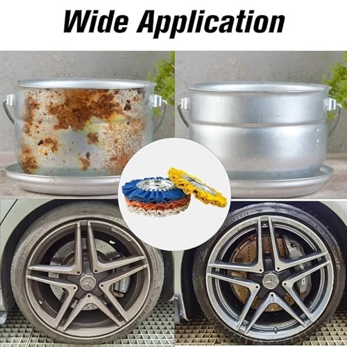 8″ Airway Buffing Wheel Kit – 9Pcs Aluminum Polishing Wheels, 5/8″ Arbor, Mirror
