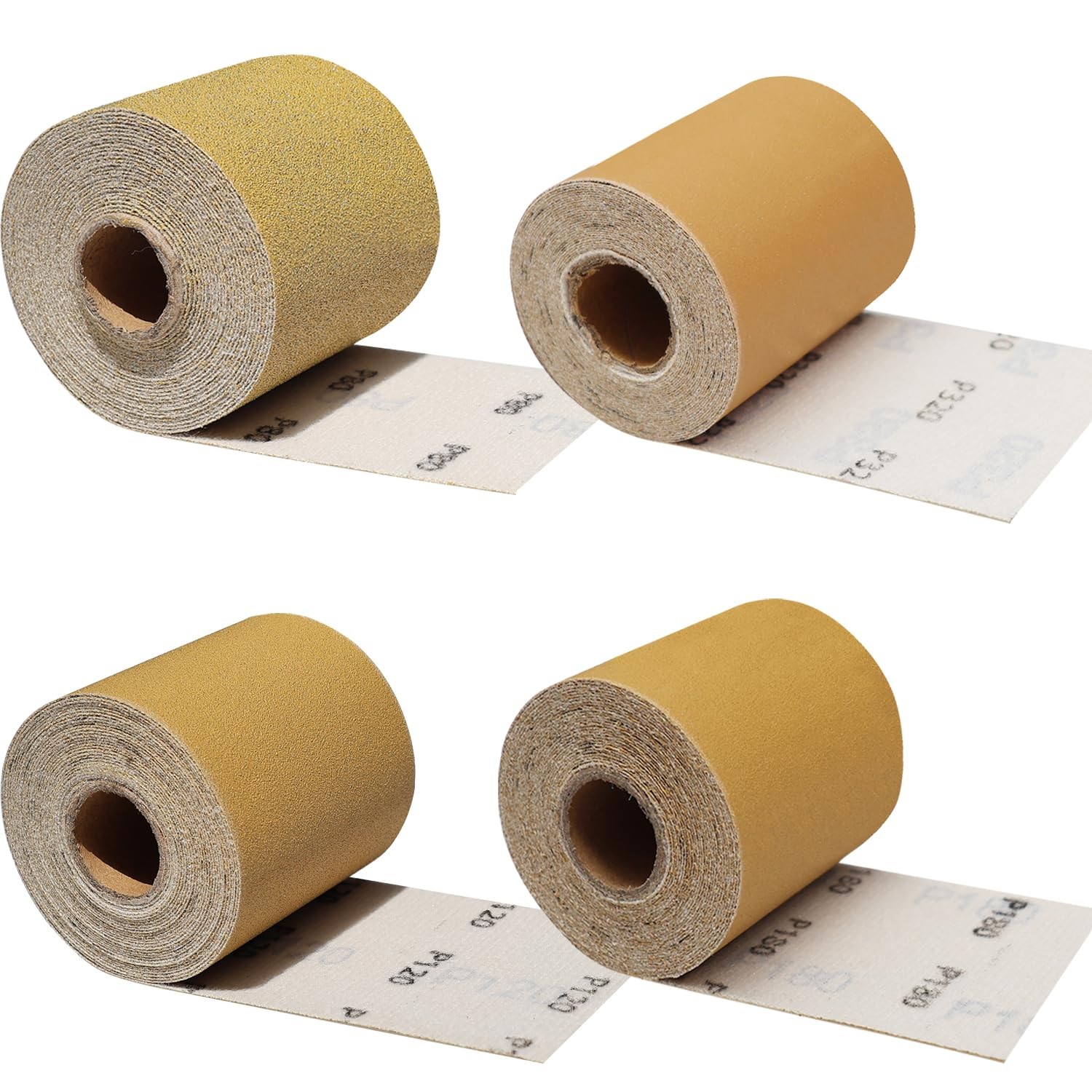 20 Yards 2-3/4″ Wide Continuous Sandpaper Roll Kit 80 120 180 320 Grit H