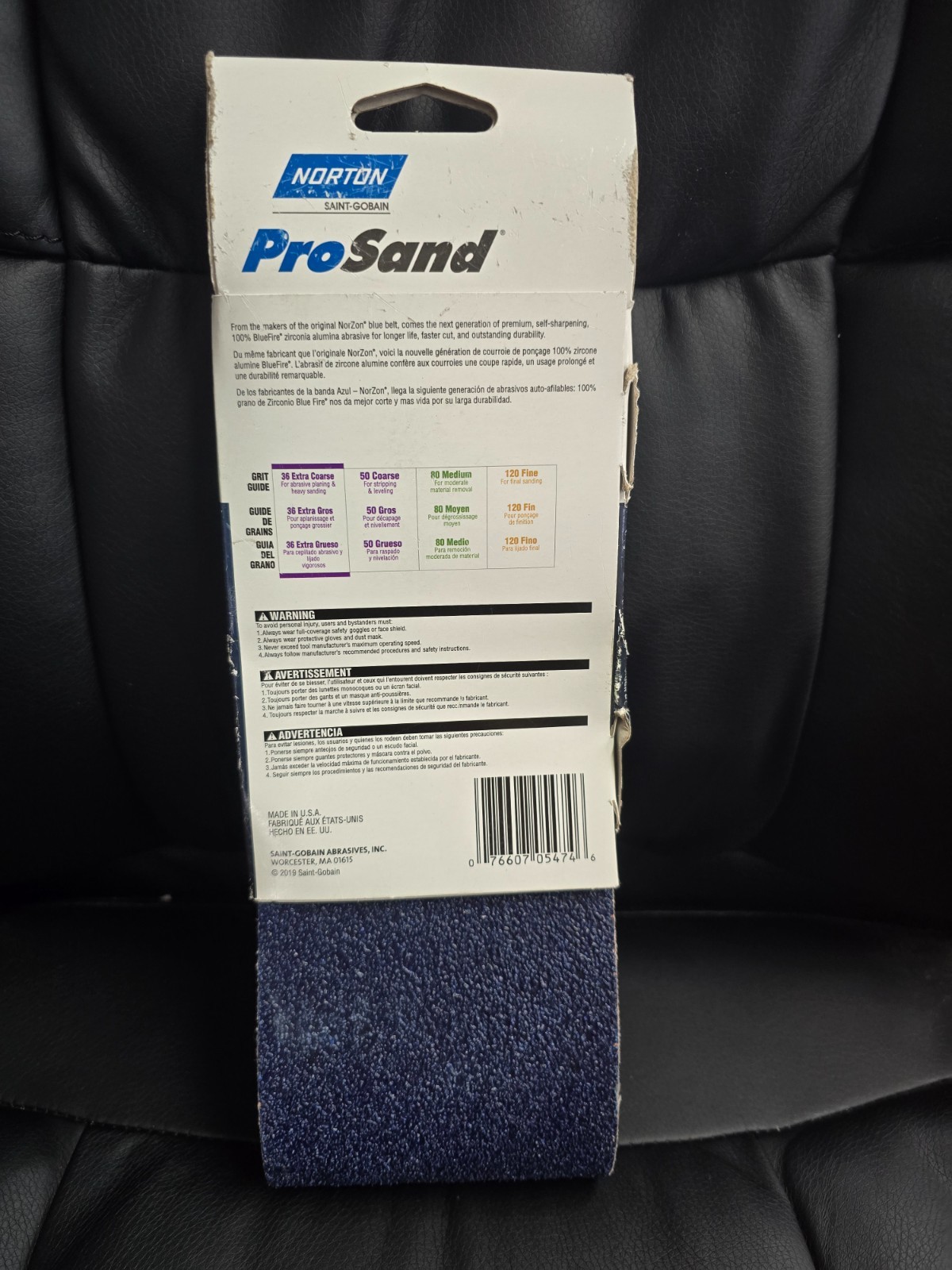 Norton ProSand 4″x24″ Sanding Belt 36 Extra Coarse Grit, 2 Pack