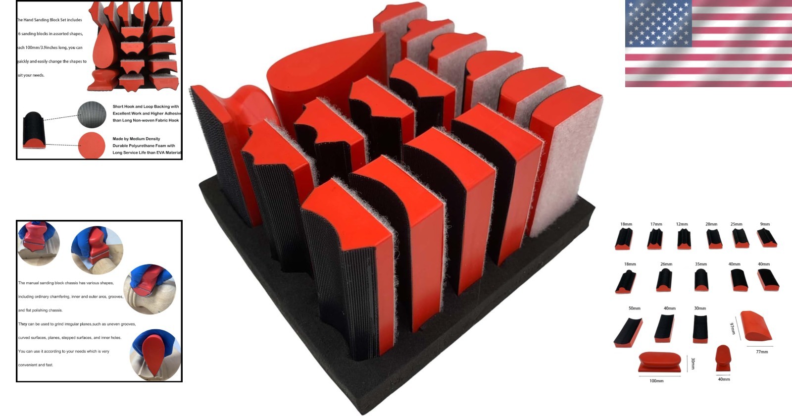 Interchangeable Contoured Sanding Pad Kit