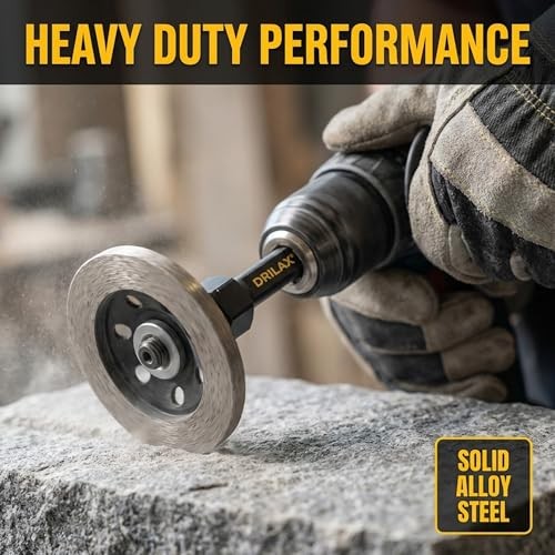 5/8″-11 to 1/2 Inch Drill Adapter – Heavy 5/8″-11 Male to 1/2″ Triangle Shank