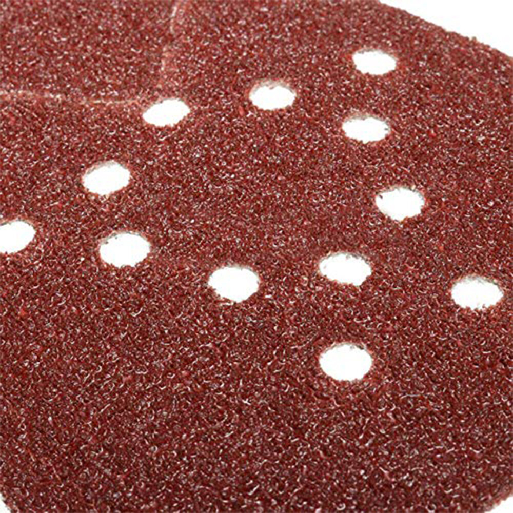 50x 12 Holes 60-220 Grit 95mm Triangle Sanding Discs Sheet Mouse Sandpaper Pads
