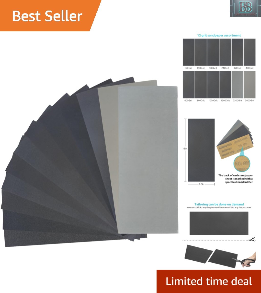 High-Quality 24 PCS Wet/Dry Sandpaper Sheets – Perfect for Polishing & Smoothing