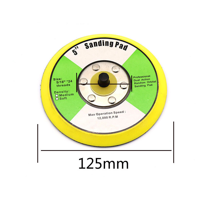 1/2/3/4/5 Inch Hook&Loop Face Sanding Pad Air Sander Pneumatic Tool Backer Disc