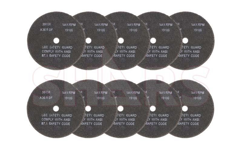 CGW 10 PCS 3 x 1/16 x 3/8 60 Grit Type 1 AL Oxide Die Grinder Cutoff Wheel !|