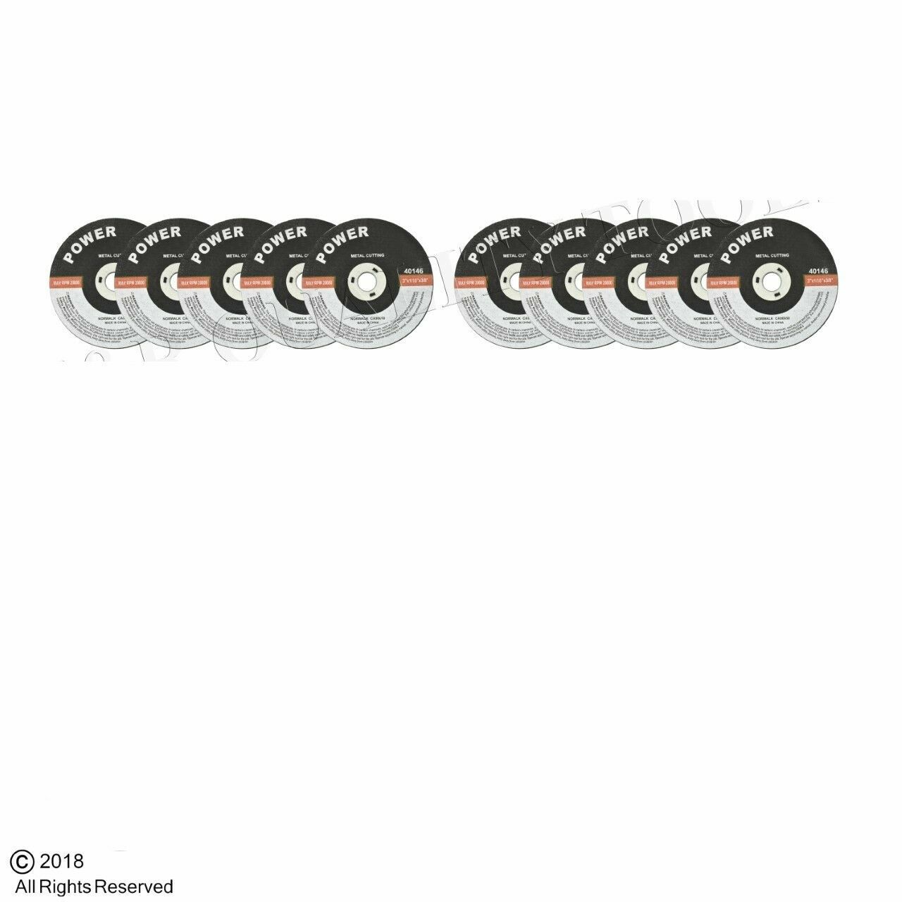 3″ X 1/16″ CUT-OFF WHEEL 20,000RPM 3/8″ ARBOR AIR ELECTRIC DIE GRINDERS 10PK