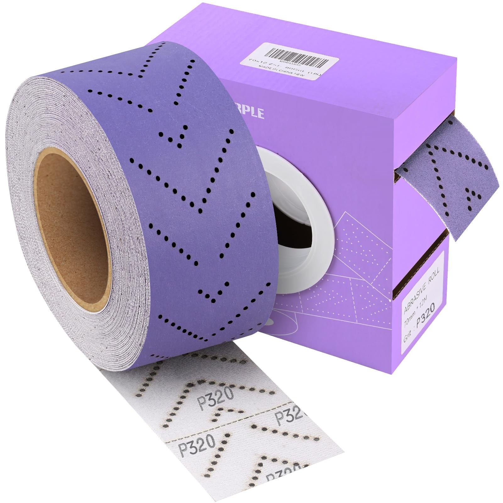 Shineboc Purple Ceramic 320 Grit Sandpaper Roll, 2-3/4″ x 13 2.7 inch,