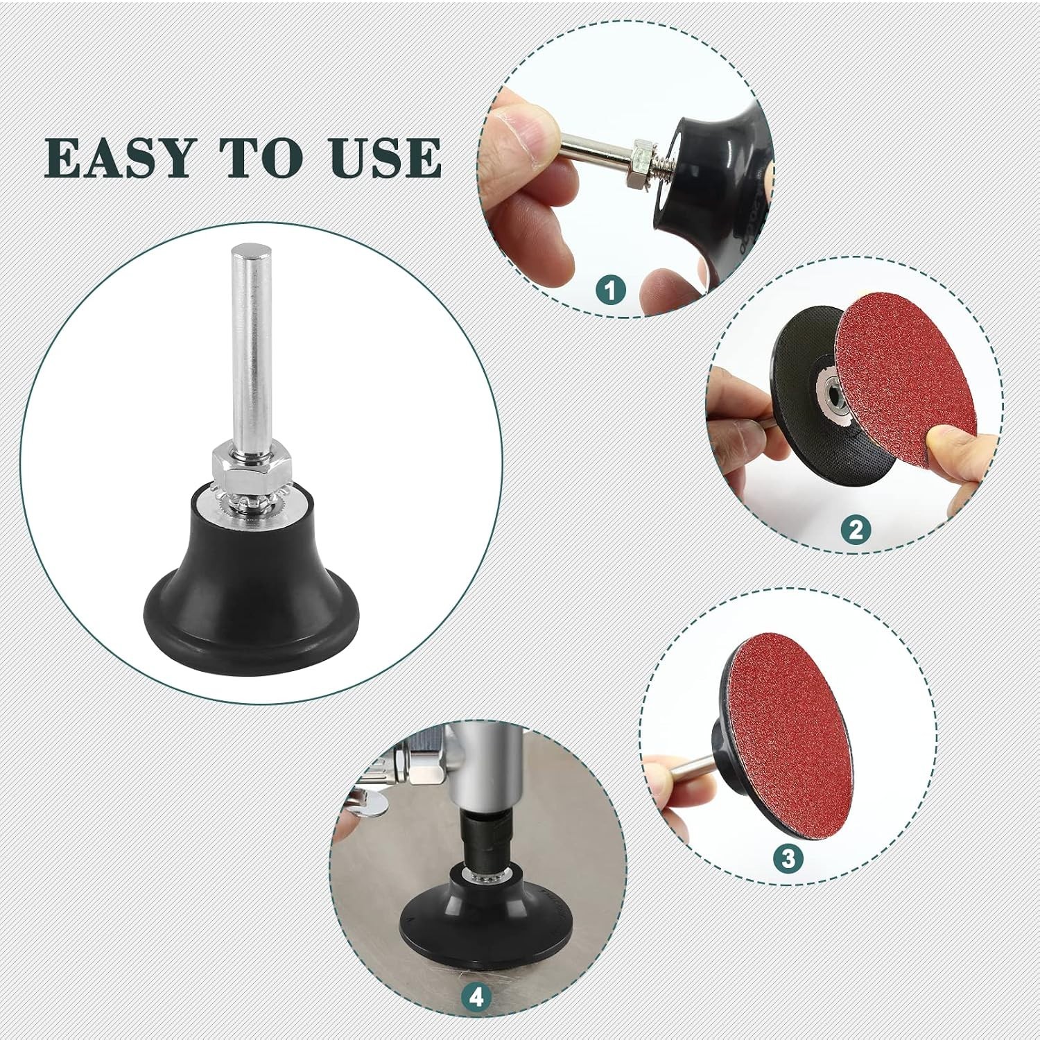 1.5 Inch Quick Change Disc Pad Holders – 2-Pack for Polishing & Sanding