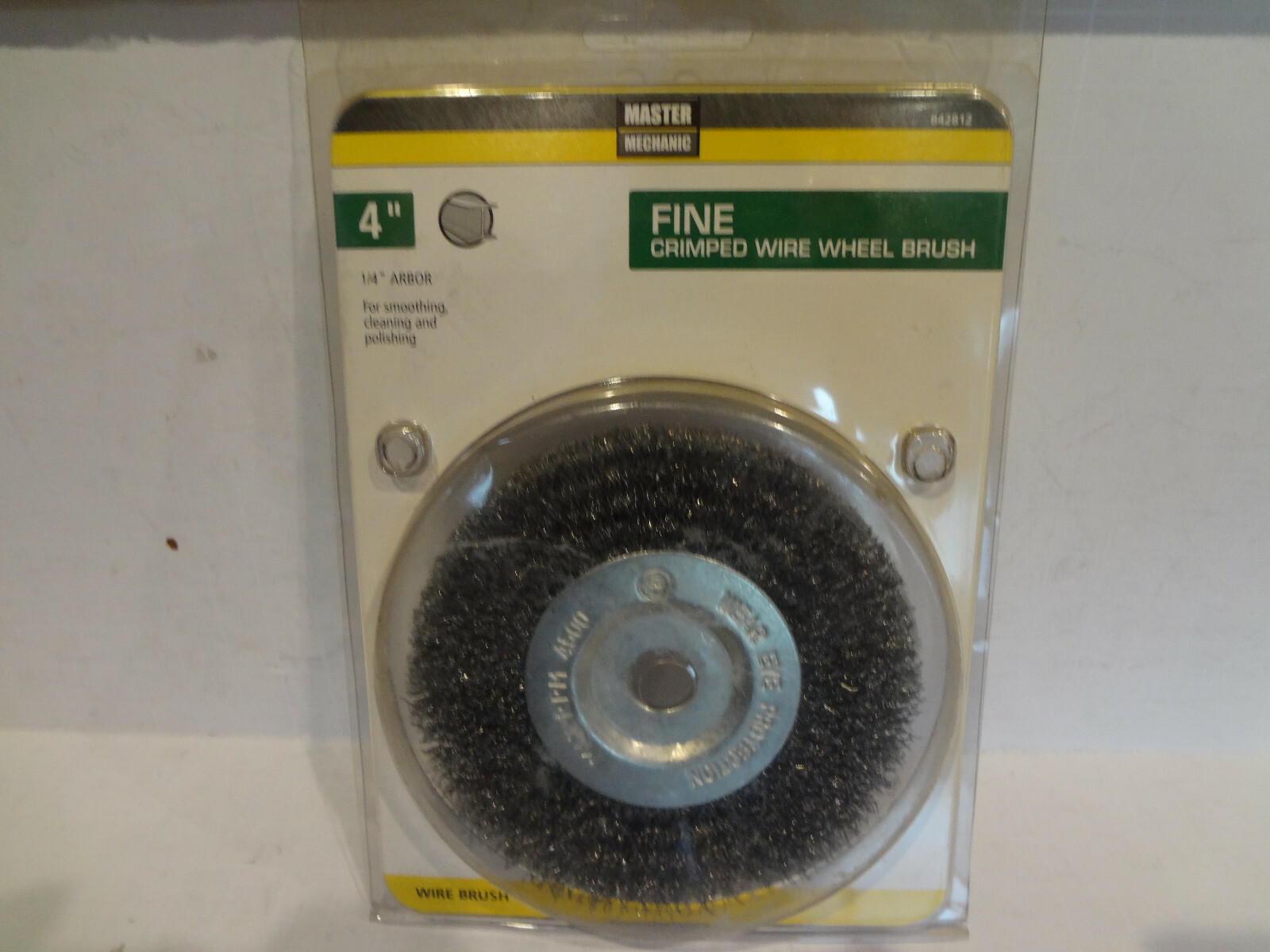 Master Mechanic 4″ FINE Crimped Wire Wheel Brush #842812