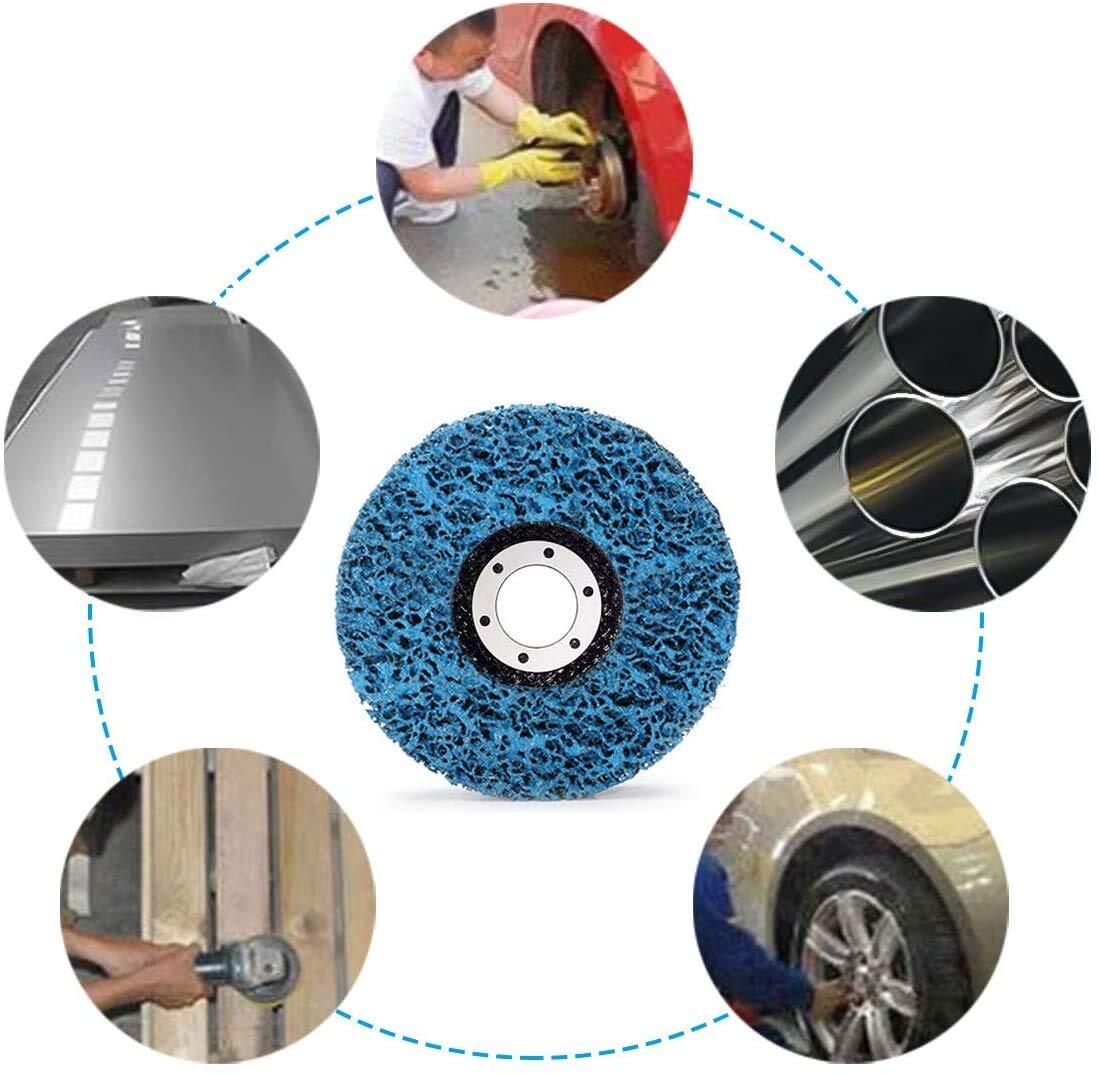 5PACK 4.5 inch Strip Discs 4-1/2″ x 7/8″ Bule Stripping Wheels for Angle Grinder