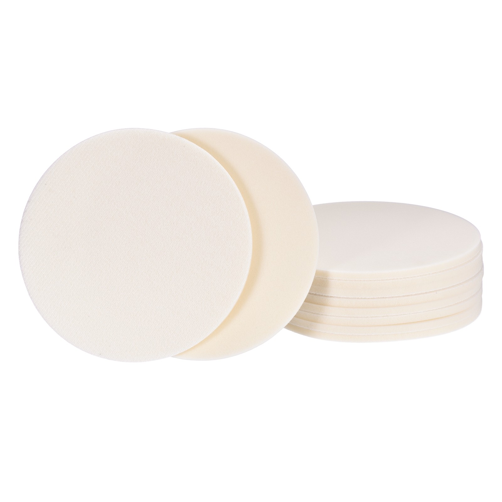 10 Pcs 800-1000 Grit 6 Inch Hook and Loop Sponge Sanding Disc for Sander, White