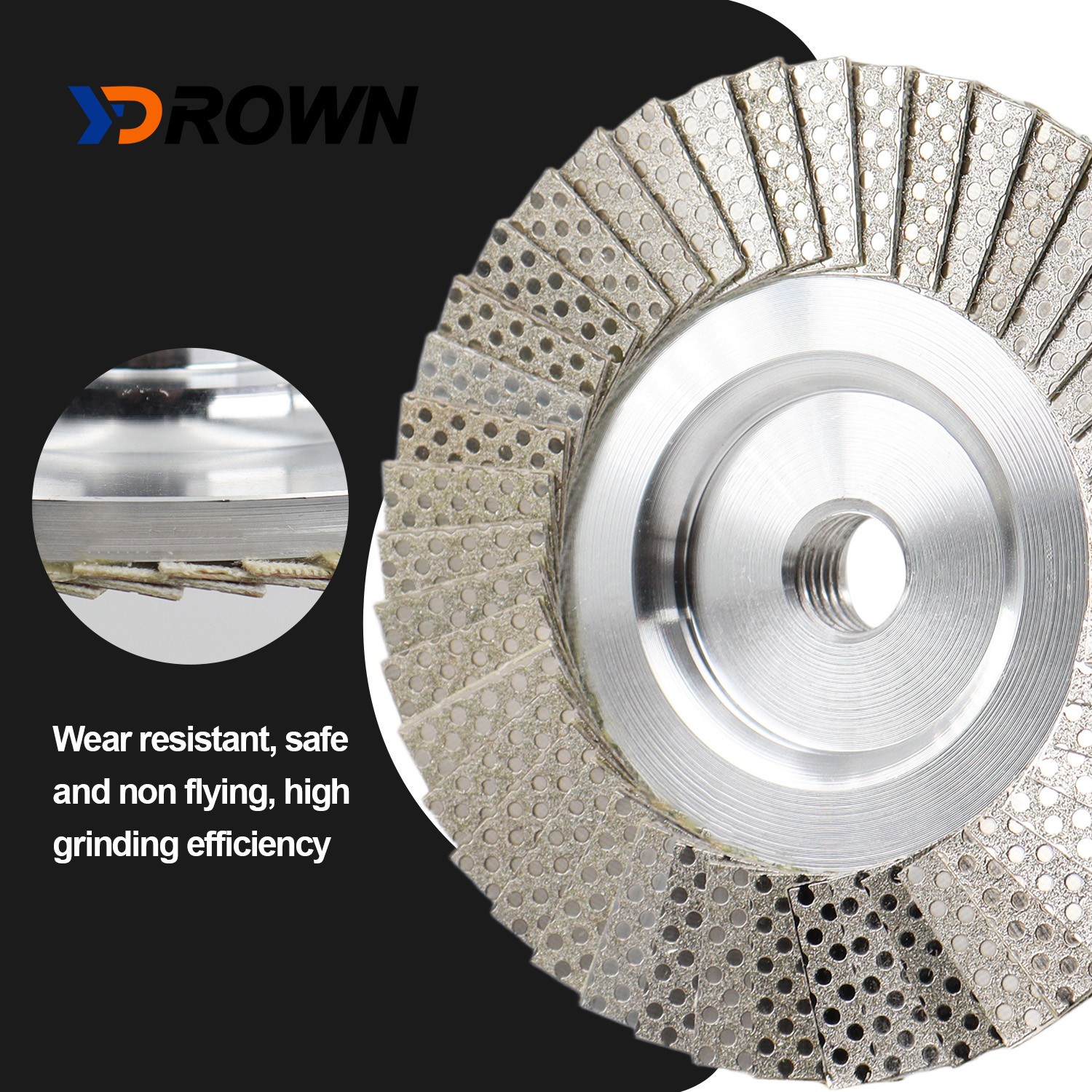 4″Diamond Flap Disc Cup Wheel Coarse with 5/8-11 or M14 Thread for Stone Sanding