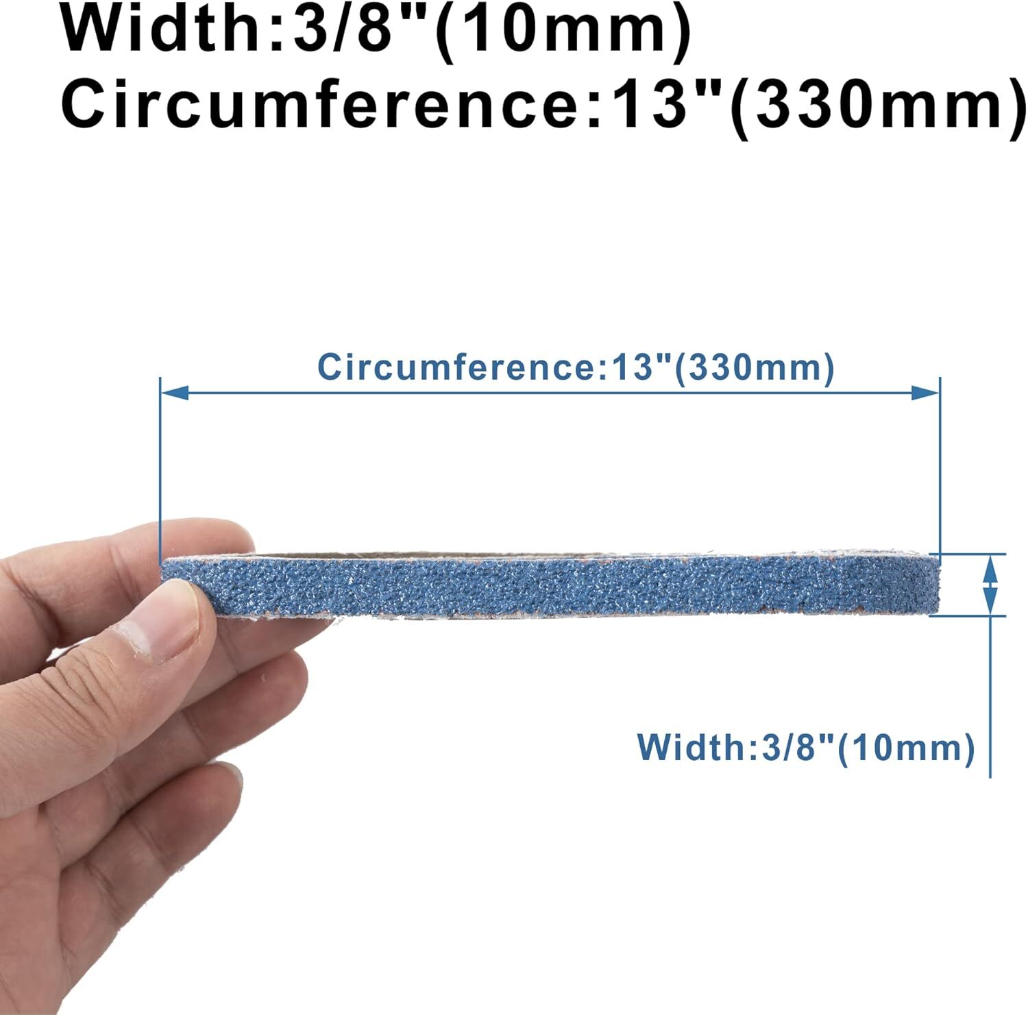 3/8 X 13 Inch Zirconia Sanding Belts, 40PCS Assorted Grits (#40/#60/#80/#120), f