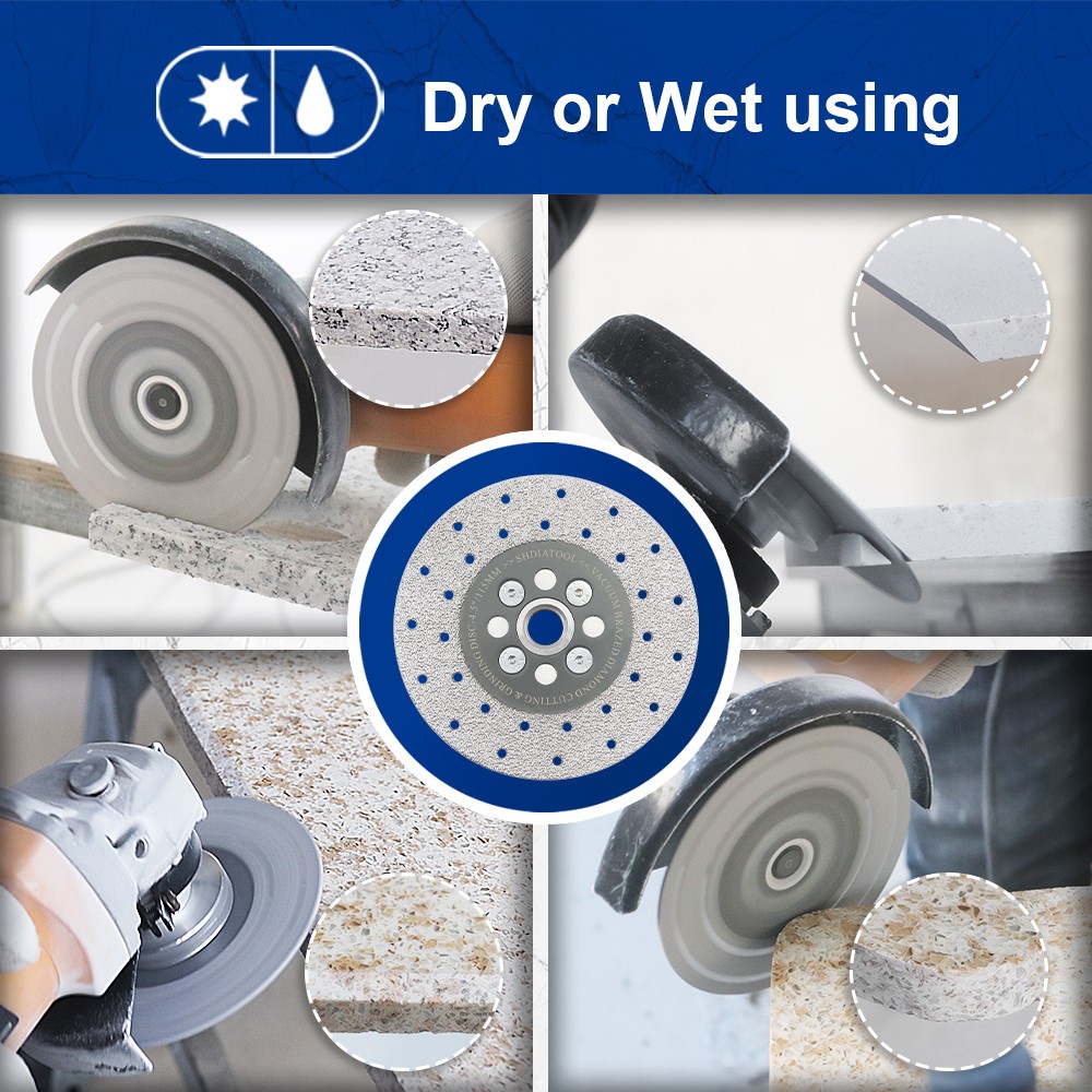 SHDIATOOL 4.5” Vacuum Brazed Diamond Cutting Grinding Wheel Grinder Blade 5/8