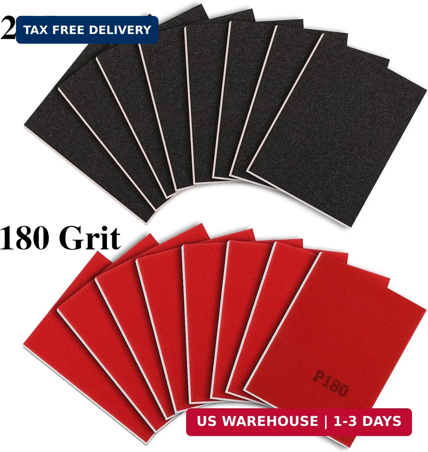 27 Pcs Sanding Sponge Pads 180 Grit, Wet Dry Washable Foam Sanding Block, Abrasi