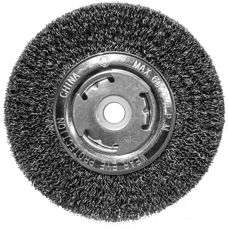 Century Drill & Tool 76864 Crimped Wire Bench Grinder Wheel, 6″ Coarse – Wide