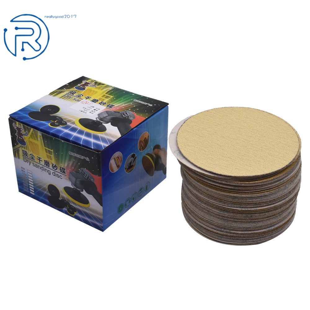100Pcs 6″ NO-Hole Sanding Disc Hook & Loop Sanding Discs Grit 60-320 Sand Paper