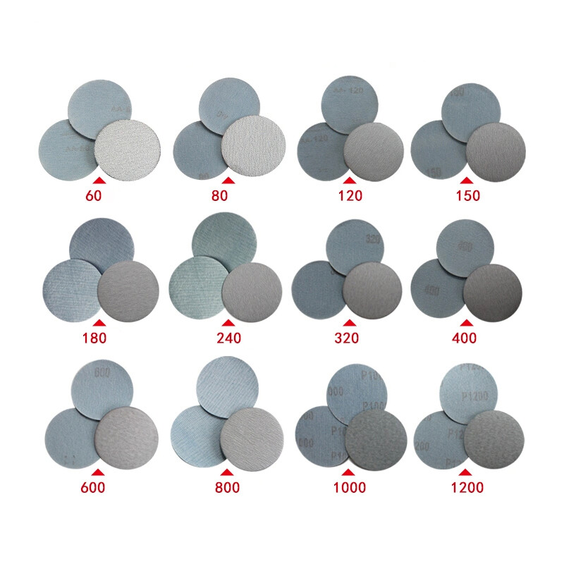 3″ 75mm Dry Sanding Discs Round Sandpaper Abrasive Flocking Pads 60-1200 Grit