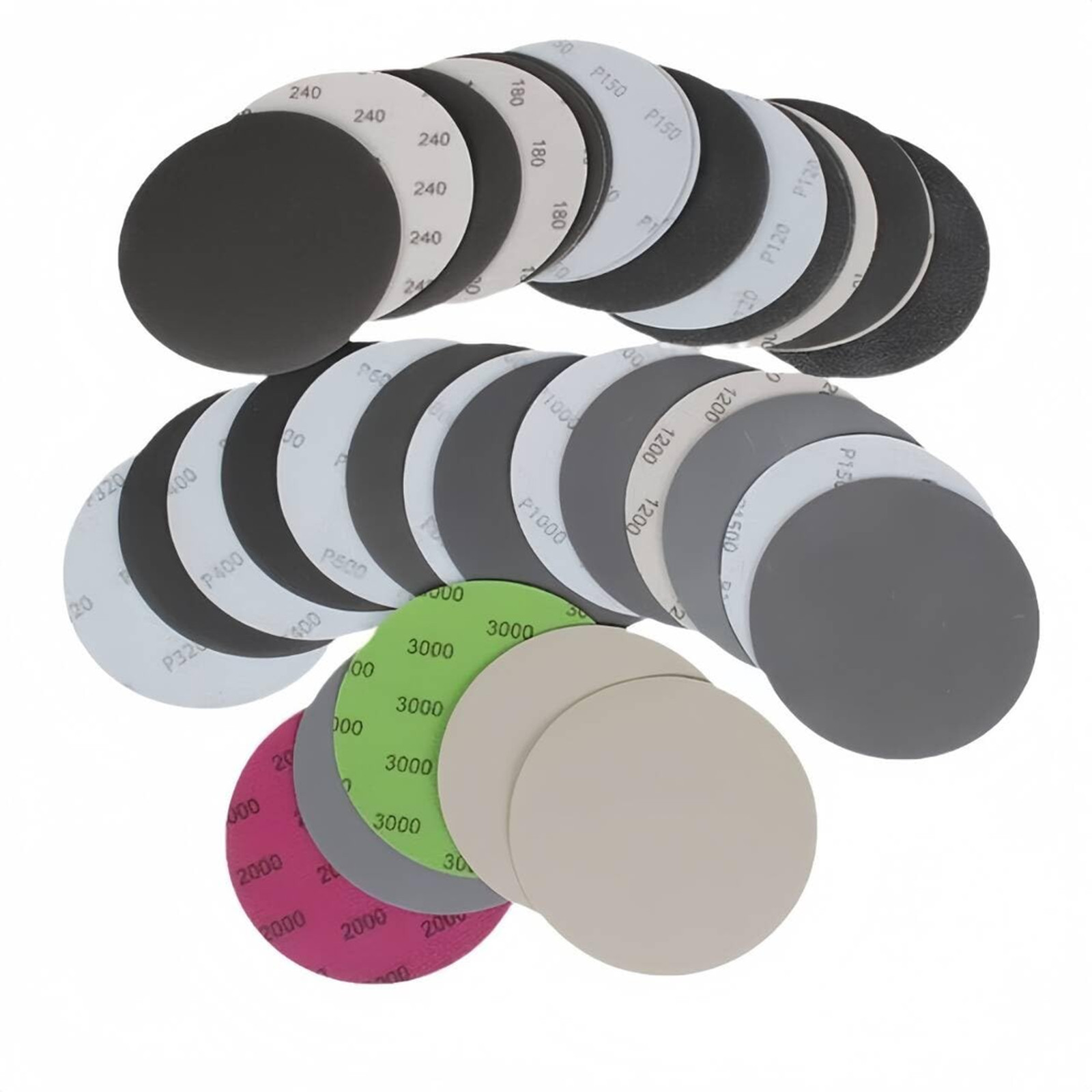 Wet Dry Sanding Discs 50 Pack 125mm Grits 100 240 320 400 600 800 1000 1500 2000