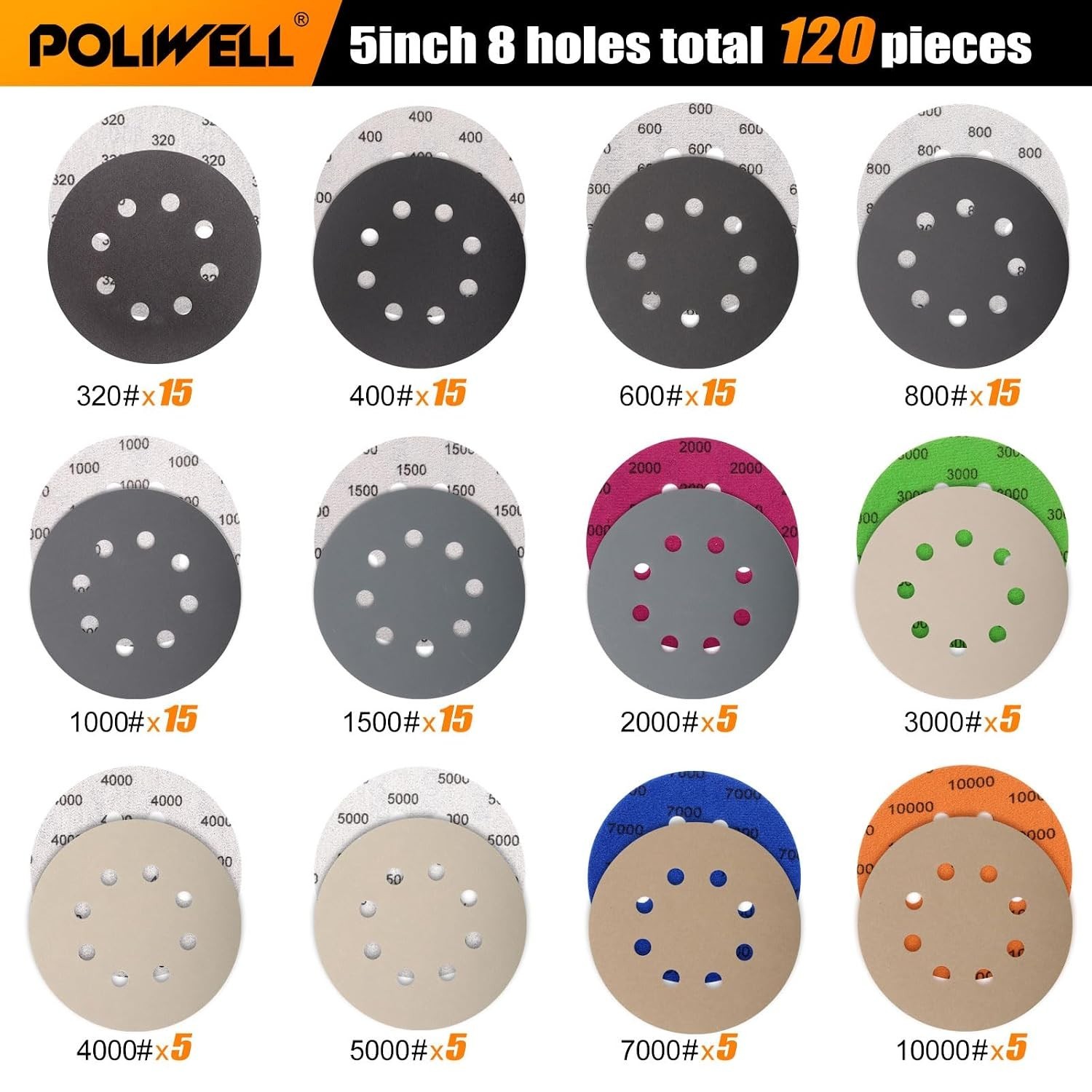 Silicon Carbide Sanding Discs Variety Pack