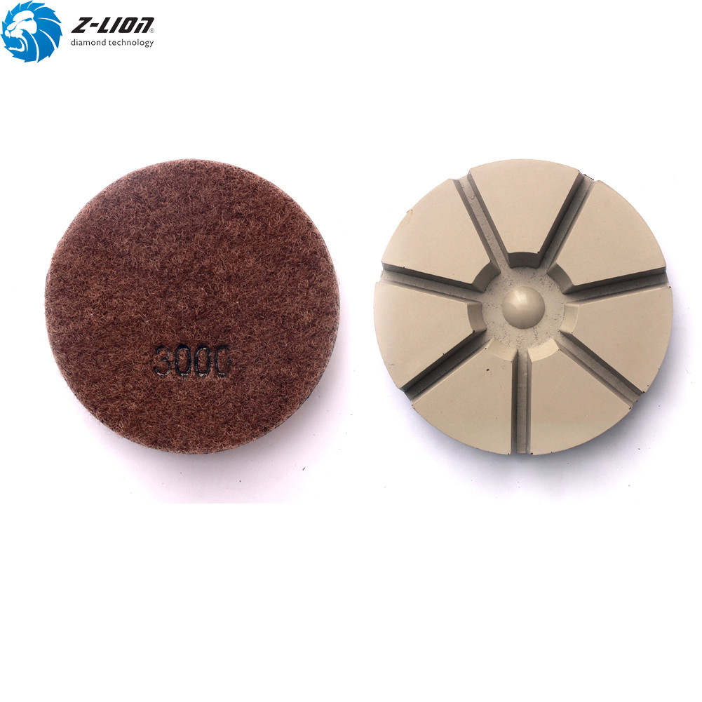 7Pcs Diamond Floor Polishing Pads 3” Grit 50-3000 for Concrete Grinding Discs