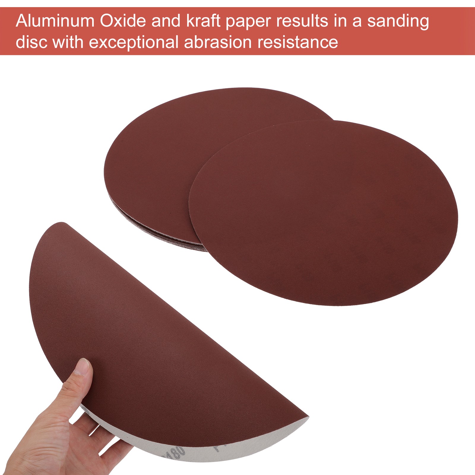 12 Inch Sanding Discs Round Hook and Loop Sandpaper 180 Grits – 10 PCS