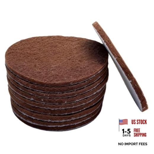 10 Pack 6 Inch Multipurpose Brown Scrubber Scouring Pads Flocking 120 Grit