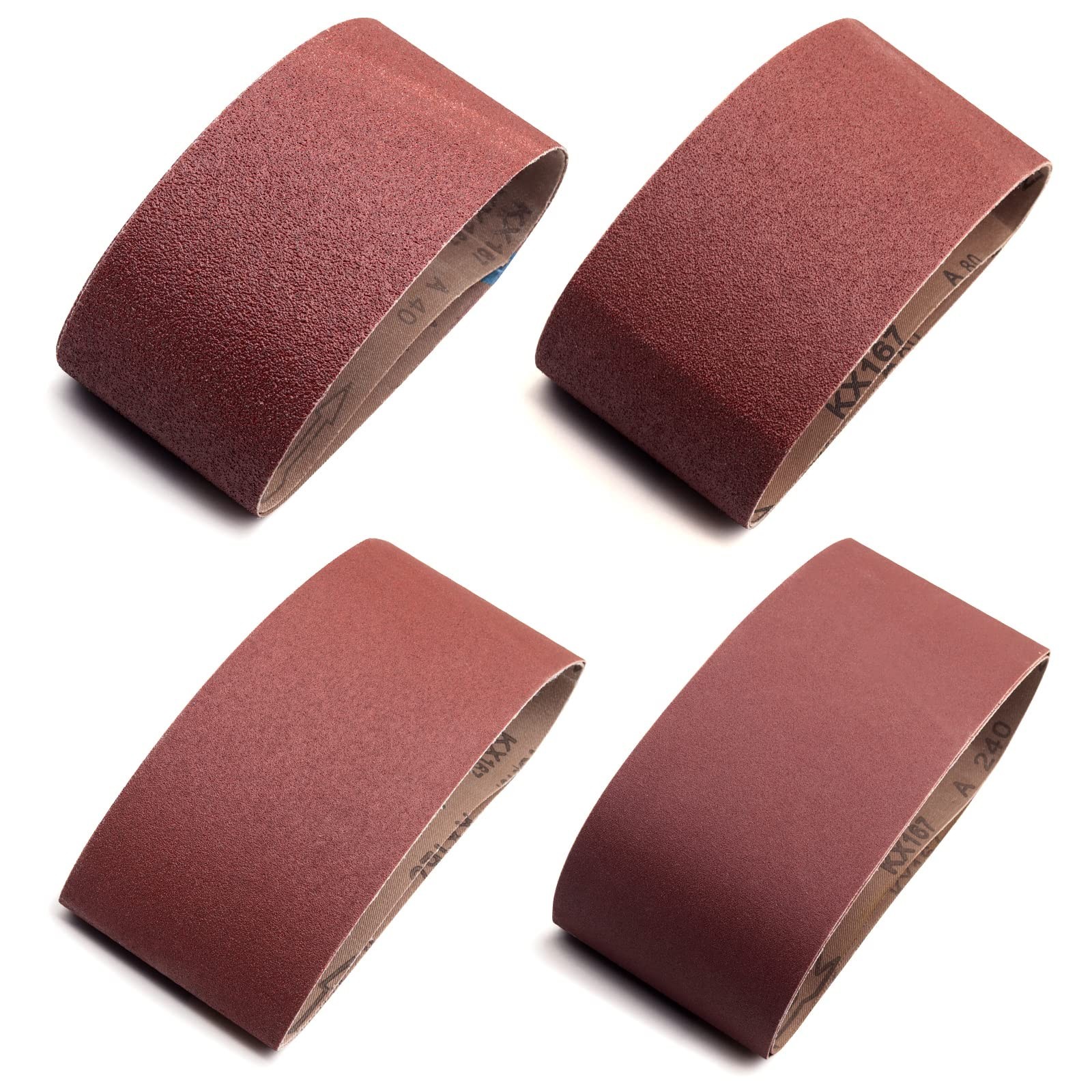 24 Pcs 4 x 21-Inch Sanding Belts for Belt Sander 4×21,6 Each of 40 80 120 240…