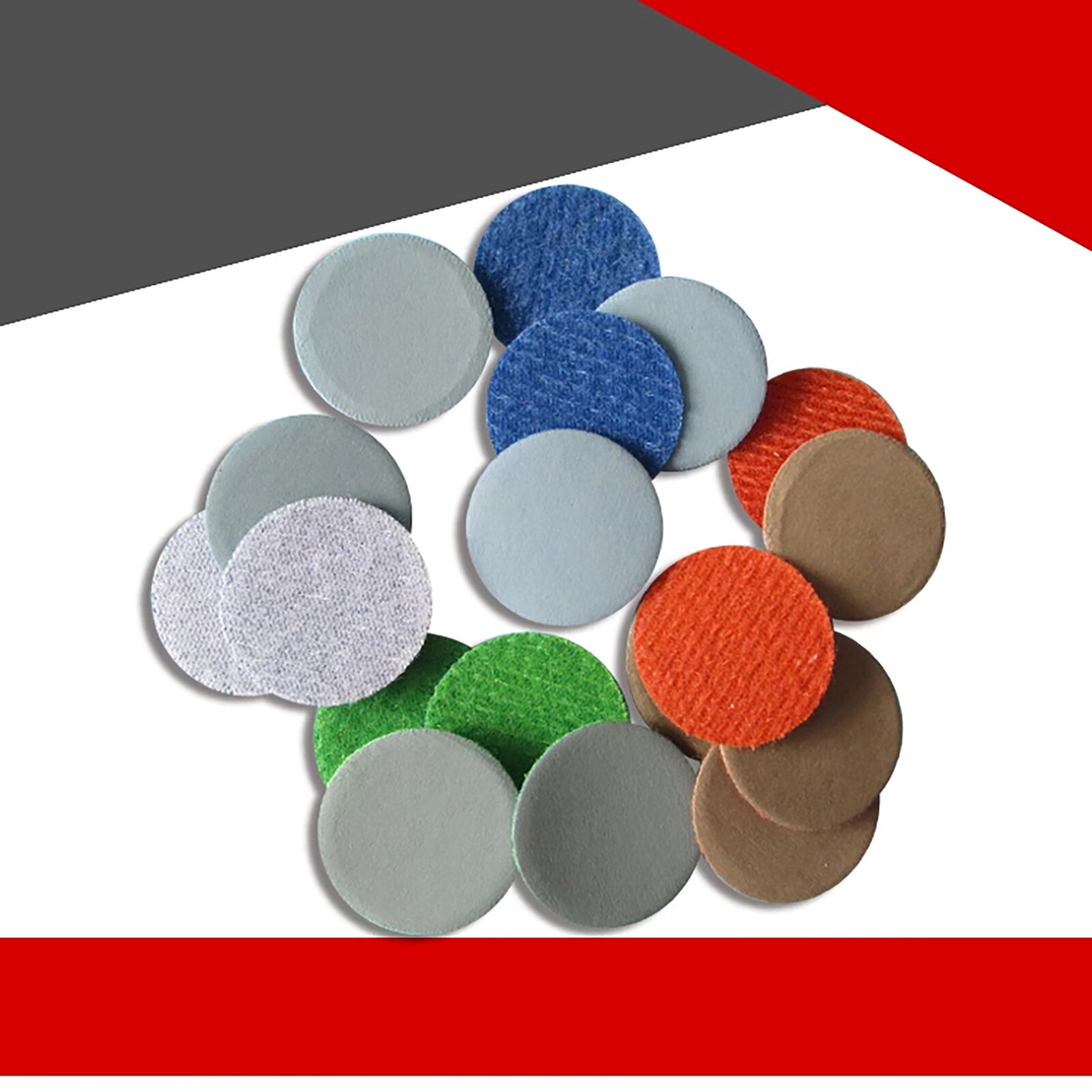 60-1000 Grit 1 inch Round Sandpaper Sanding Disc 25mm Dry Flocking Disc No holes