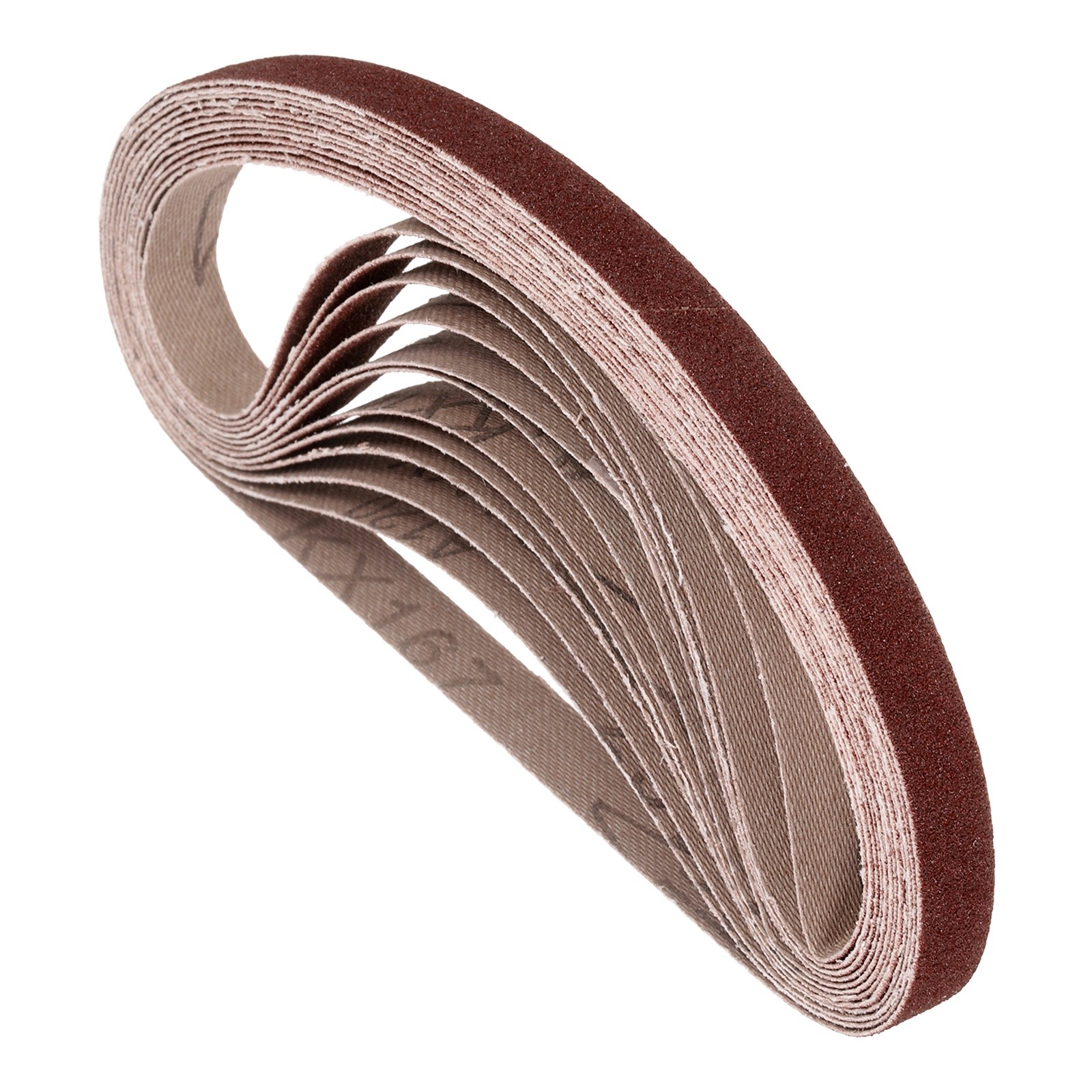 40 Pcs Sanding Belts 1/2 x 18 Inch 120 Grit Aluminum Oxide Abrasive Sandpaper