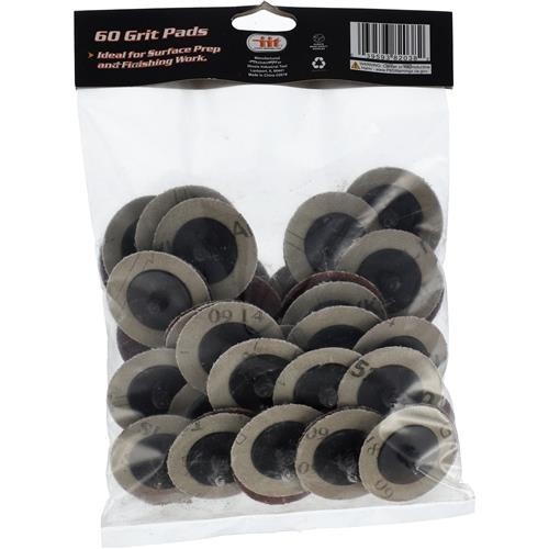 50 IIT 2″ ROLL LOCK TWIST ON R TYPE SANDING ABRASIVE DISCS WITH MANDREL 60 GRIT
