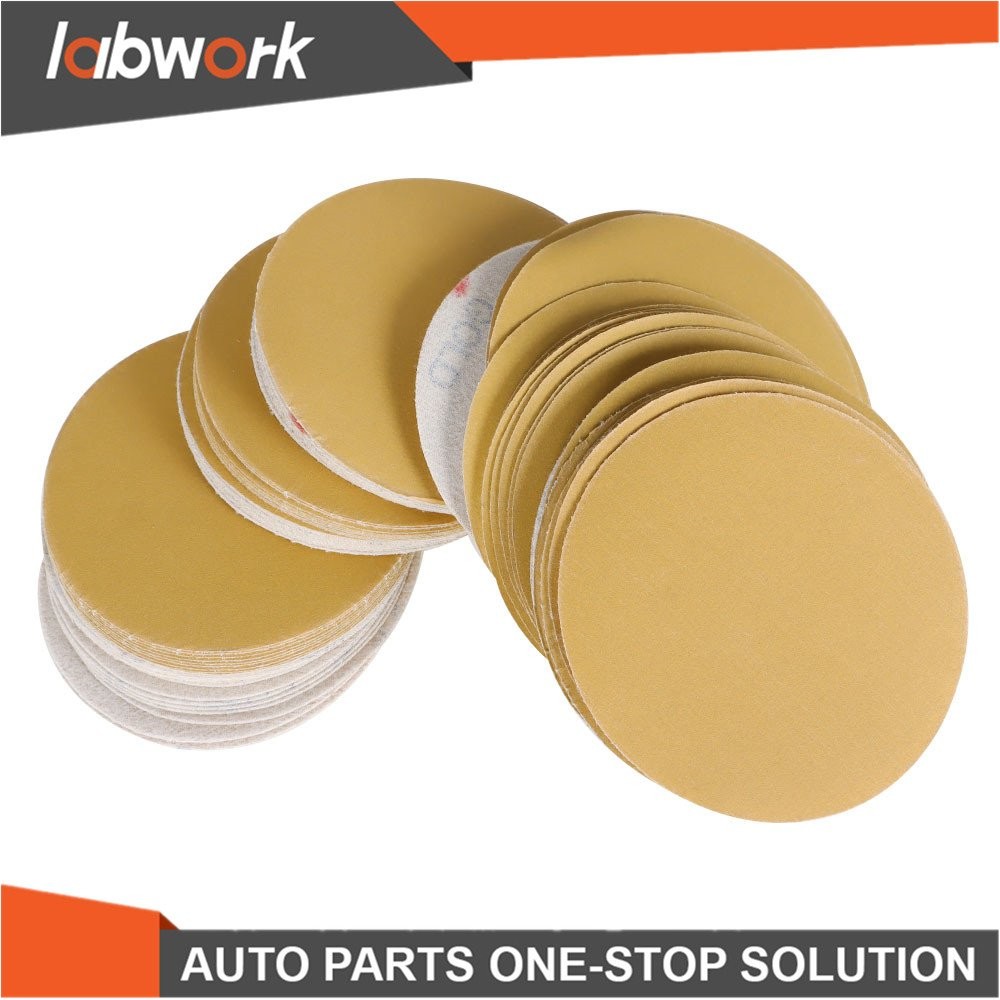 Labwork Sanding Disc NO-Hole Hook & Loop Grit 320 Sand Paper 100 Pieces 5″