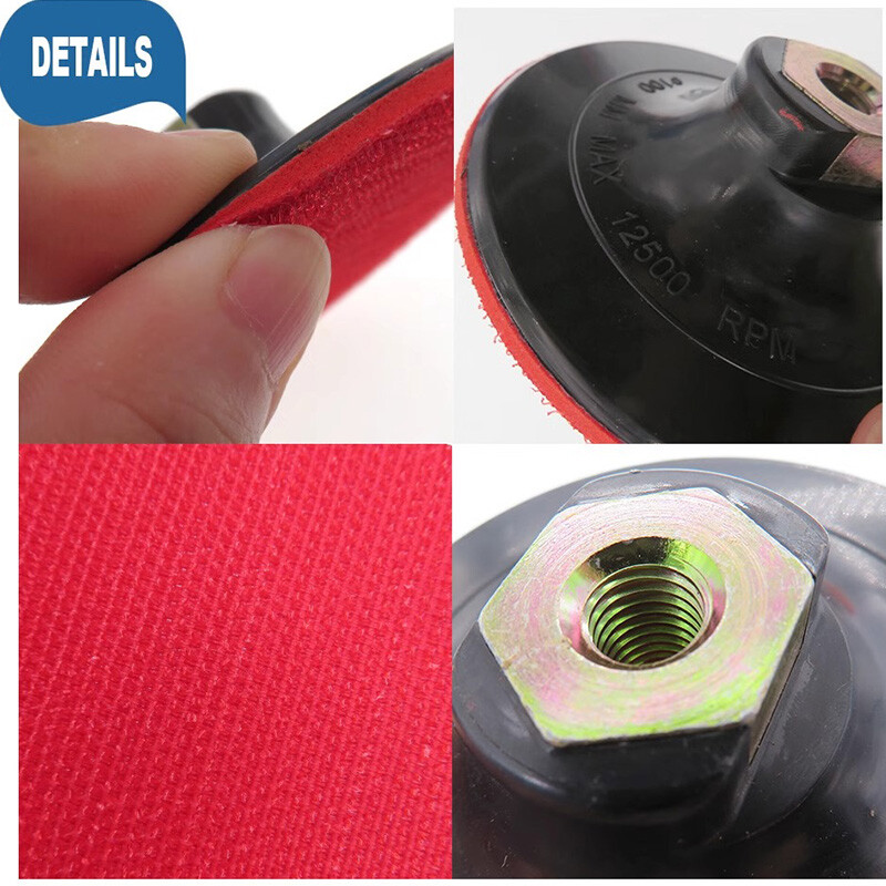 4 Inch 100mm Hook & Loop Backing Pad Polishing Sanding Angle Grinder M10 Thread