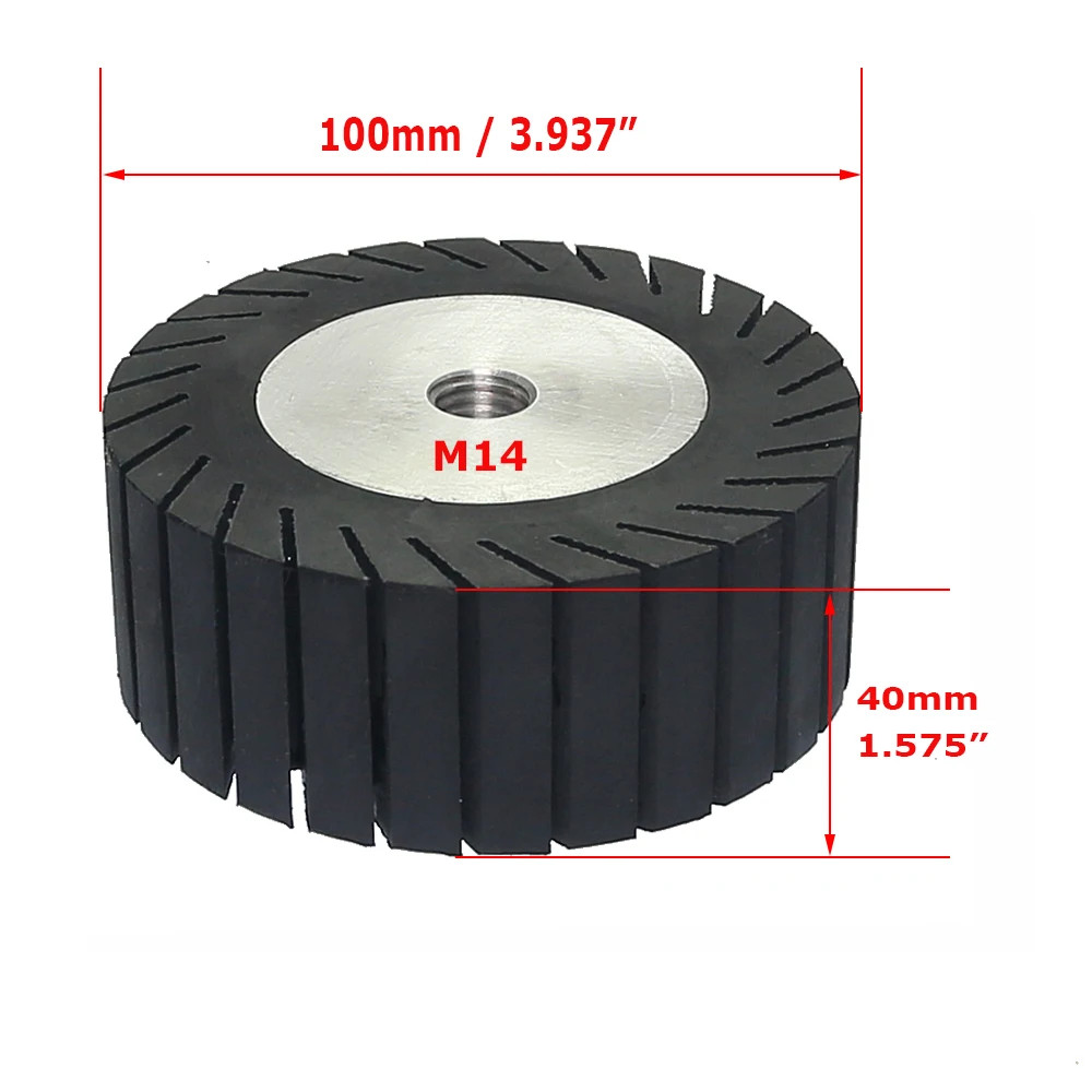 M14 Rubber Expander Wheel 100x40mm AO Sanding Belts 315x40mm P60-P800 Metal Wood