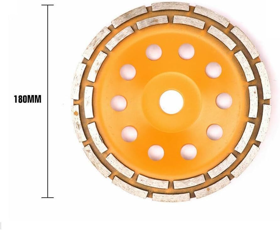 SATC 180mm Diamond Grinding Cup Wheel Disc Premium Grade Segment Tool Double Row