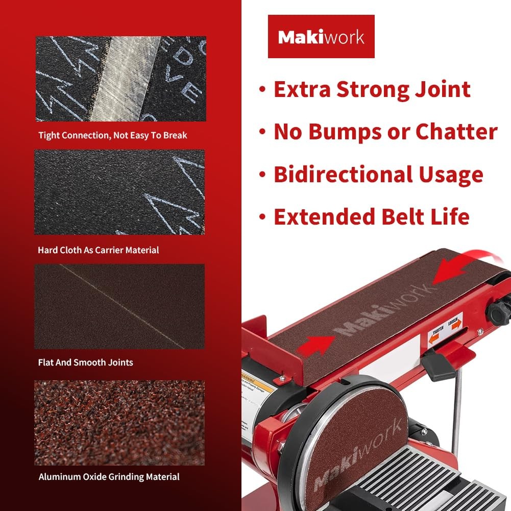 4 x 36 Inch 100 x 915 mm Sanding Belts Set – 15-Pack with 4 x 36(15pcs)