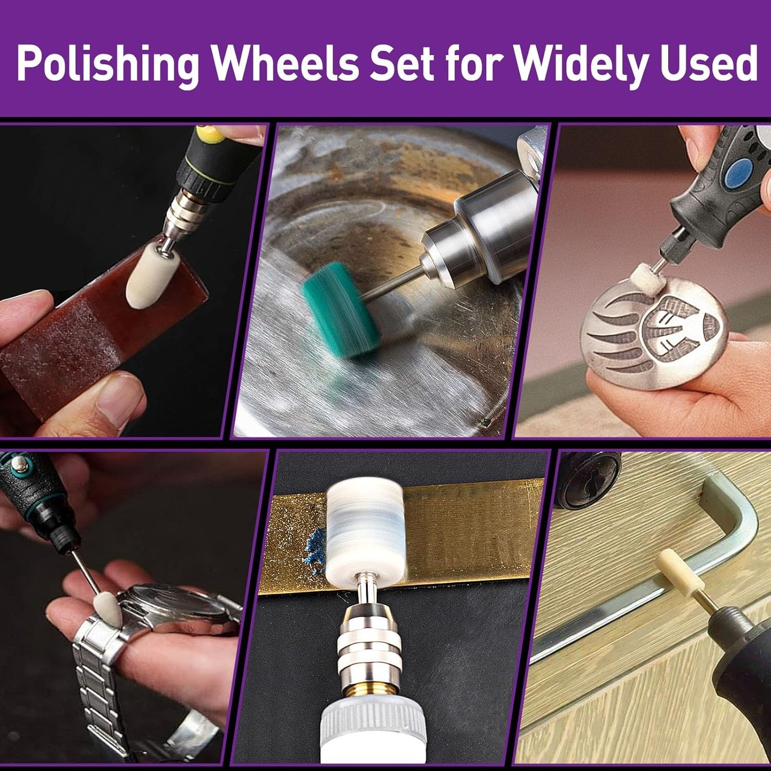 114 PCS Polishing Kit with 2Pcs Polishing Compound for Dremel, Abrasive Polis…
