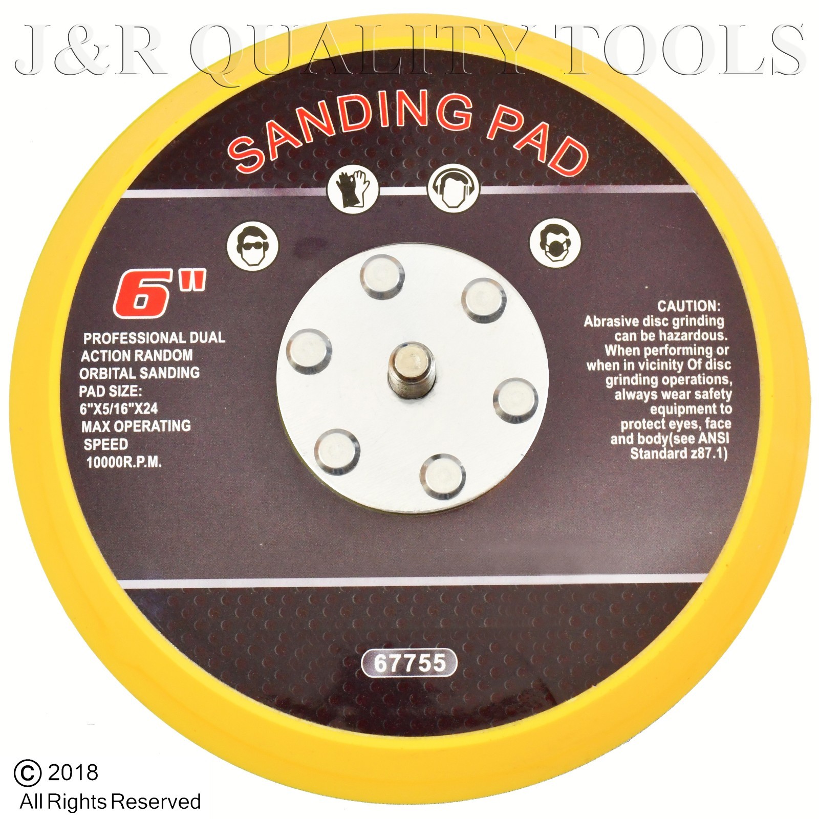 REPLACEMENT 6″ INCH ROUND PSA DA SANDING PAD