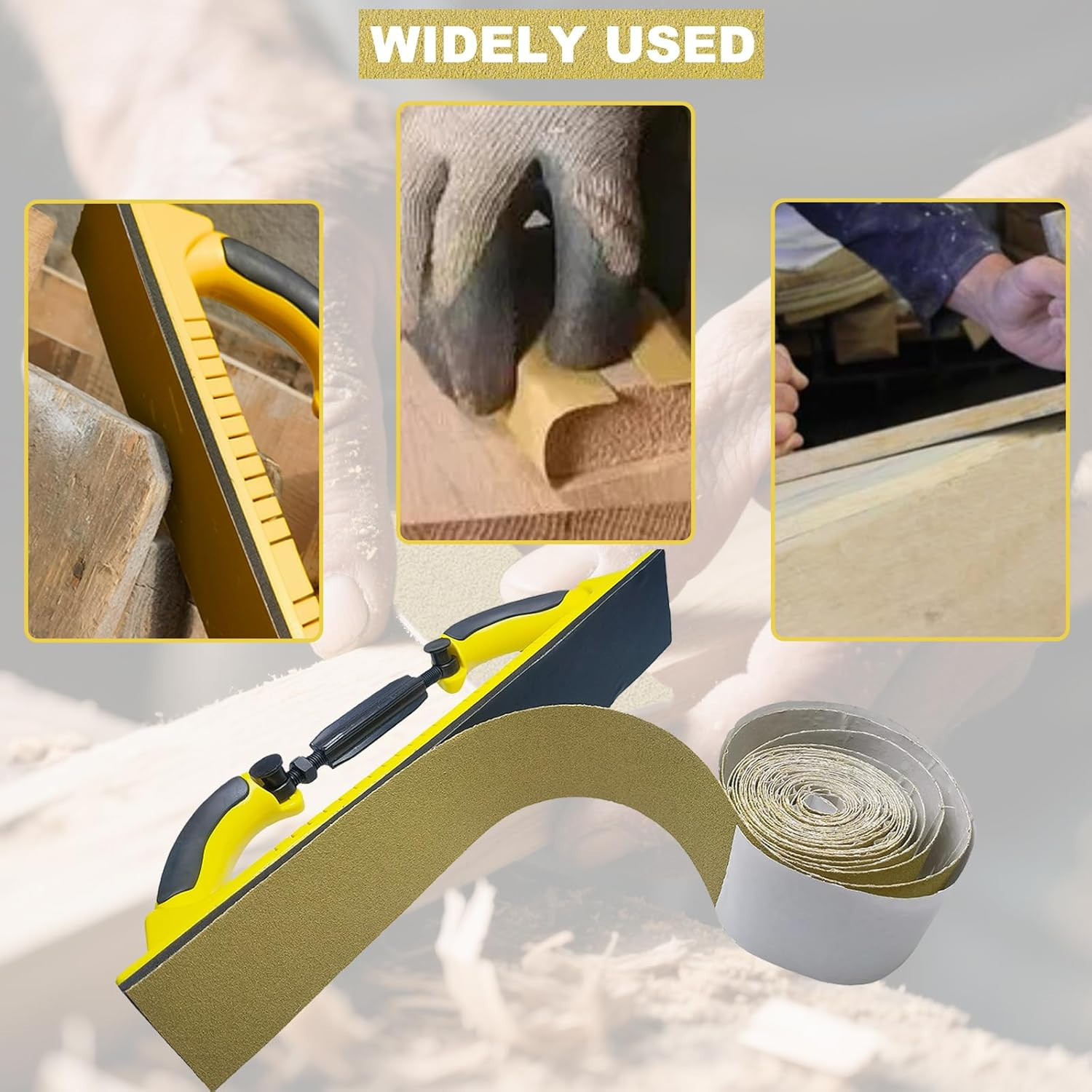 Total 20 Yards 2-3/4″ Wide Continuous Sandpaper Roll Kit – 80, 120, 220, 320