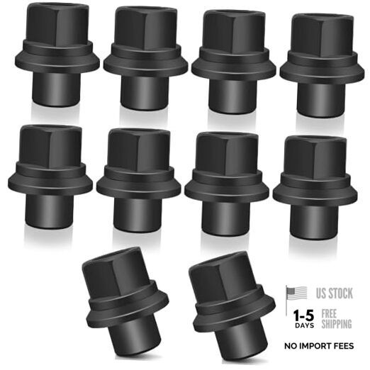 Pcs of Two Piece 19mm Sleeve Flanged M22x1.5 Wheel Nuts, 33mm Hex, Carbon 10