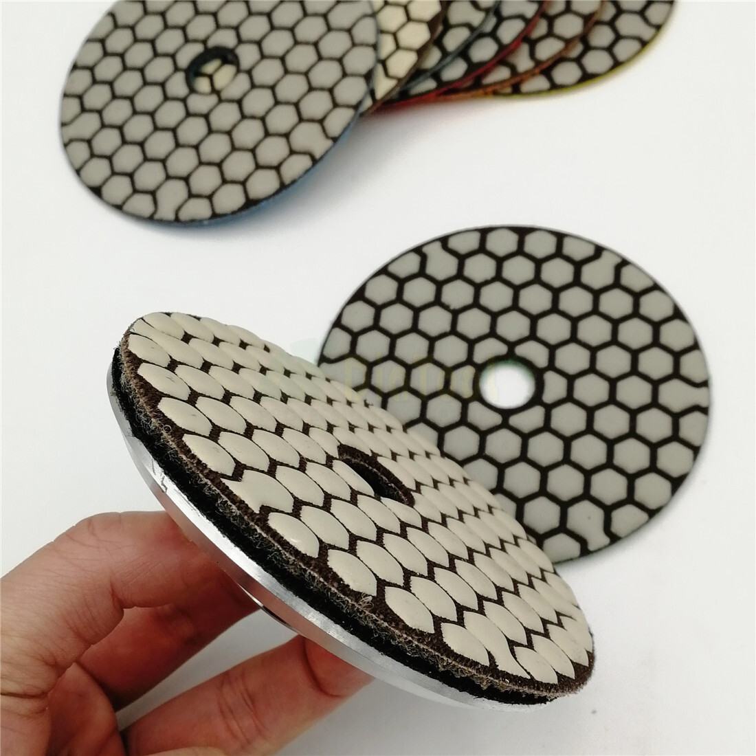 7pcs/Set 4″/100mm Dry Diamond Polishing Pads Tile Marble Granite Sanding Discs