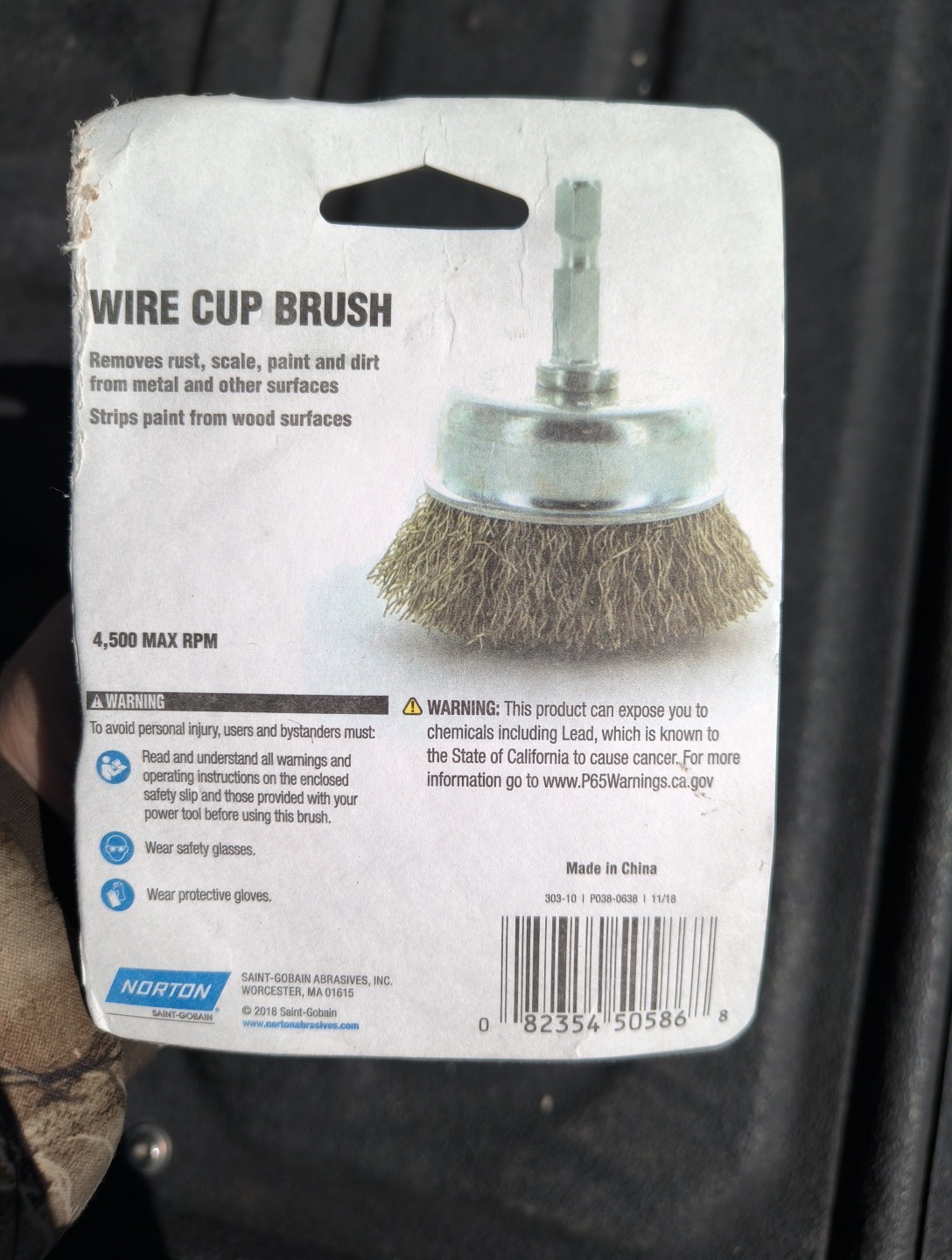 Norton Clipper 3 in. Crimped Wire Cup Brush Brass 4500 rpm 1 pc