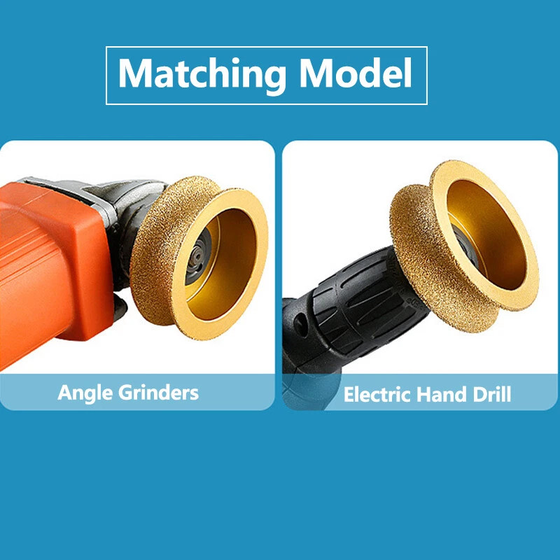 Vacuum Brazed Diamond Full Bullnose Edge Profile Grinding Disc Wheel Tool