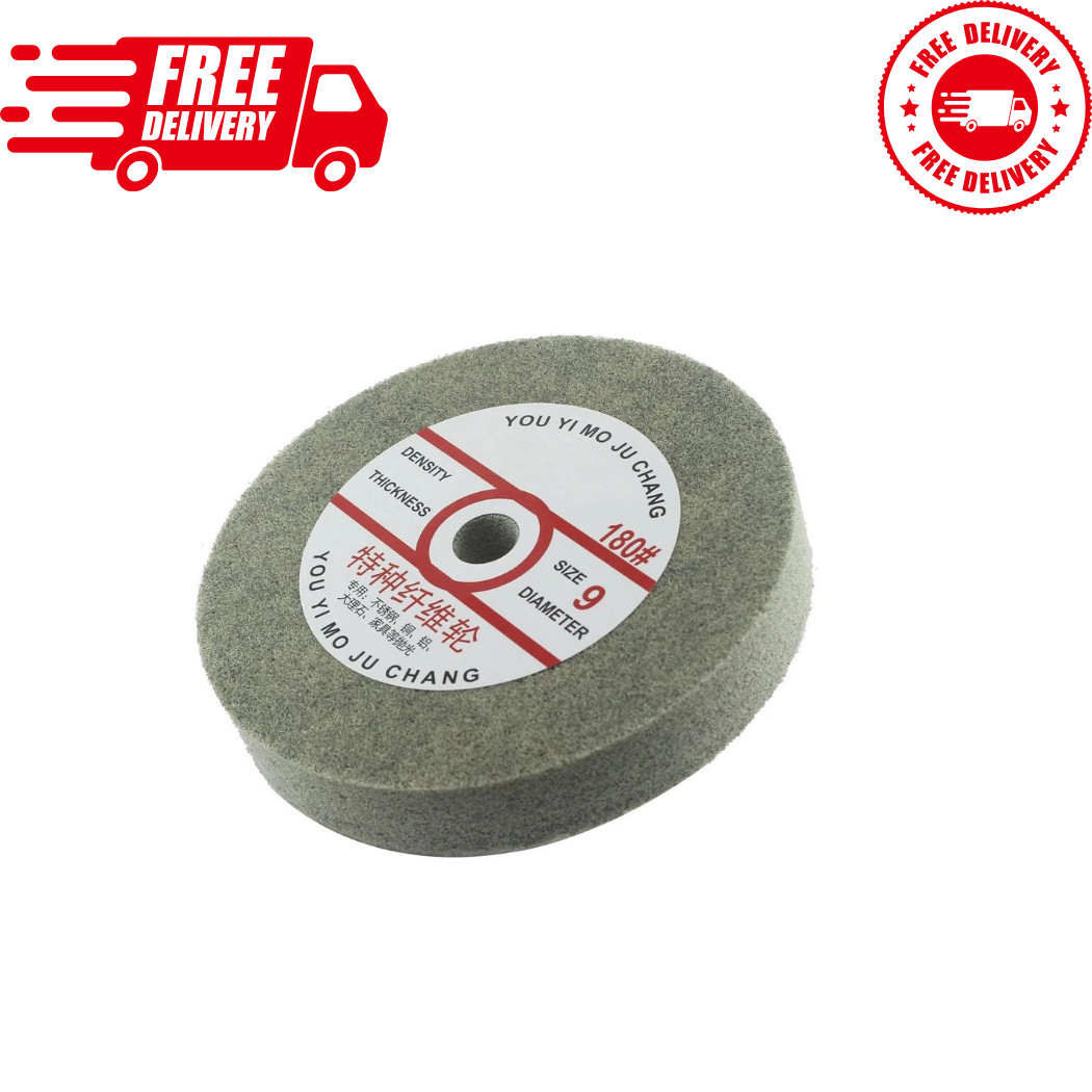 6 Inch Nylon Fiber Buffing Wheel 180 Grit Abrasive Polishing Discs for Bench Gr