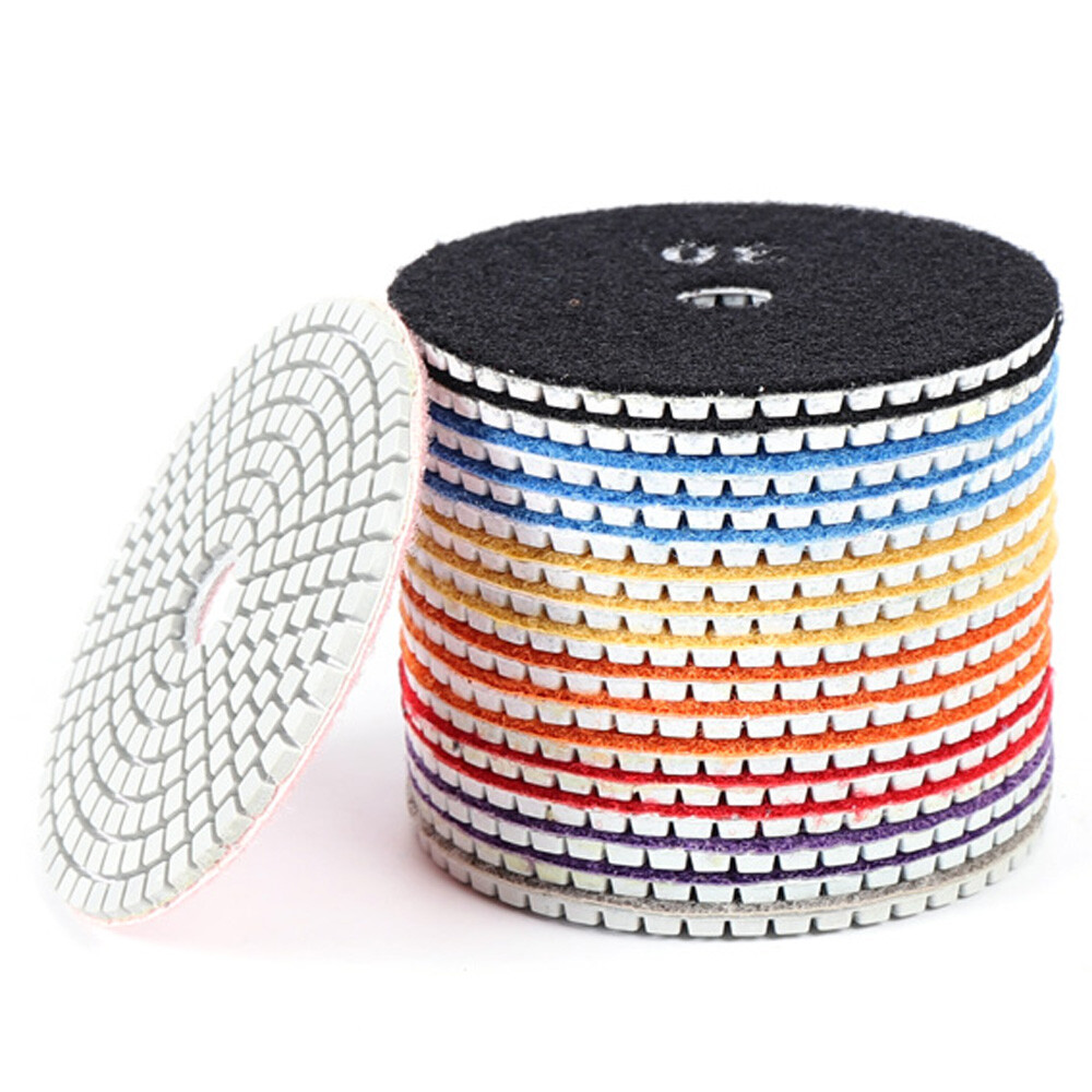 For Grinding & Sanding 19 pcs Polishing Pads 4 inch Diamond Polishing Pads Set