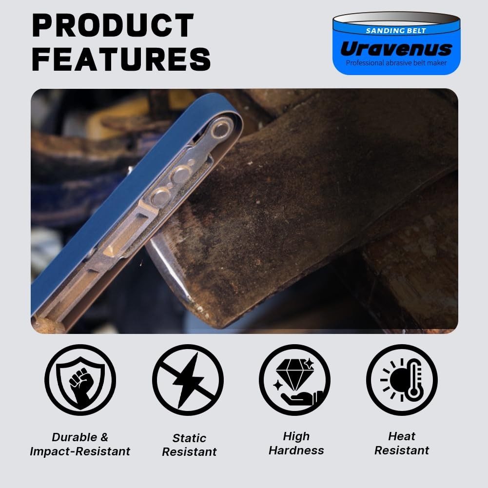 1/2 x 18 Inch Sanding Belts, 36 Pcs 40 Grit, Zirconia Sanding Belts for