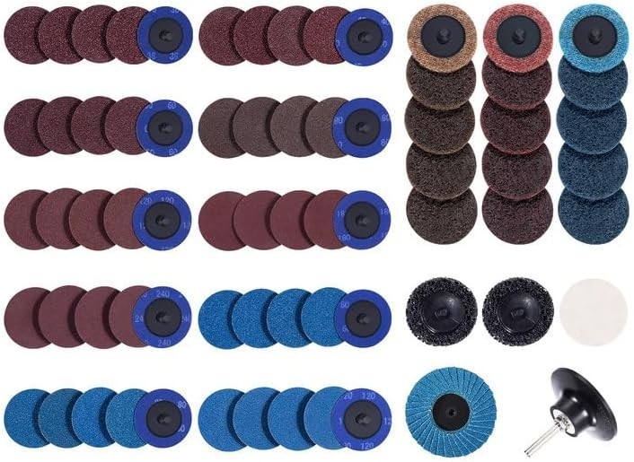 70 PCS 2 Inch Aluminum Oxide Sanding Discs for Die Grinder – Rust Removal Set