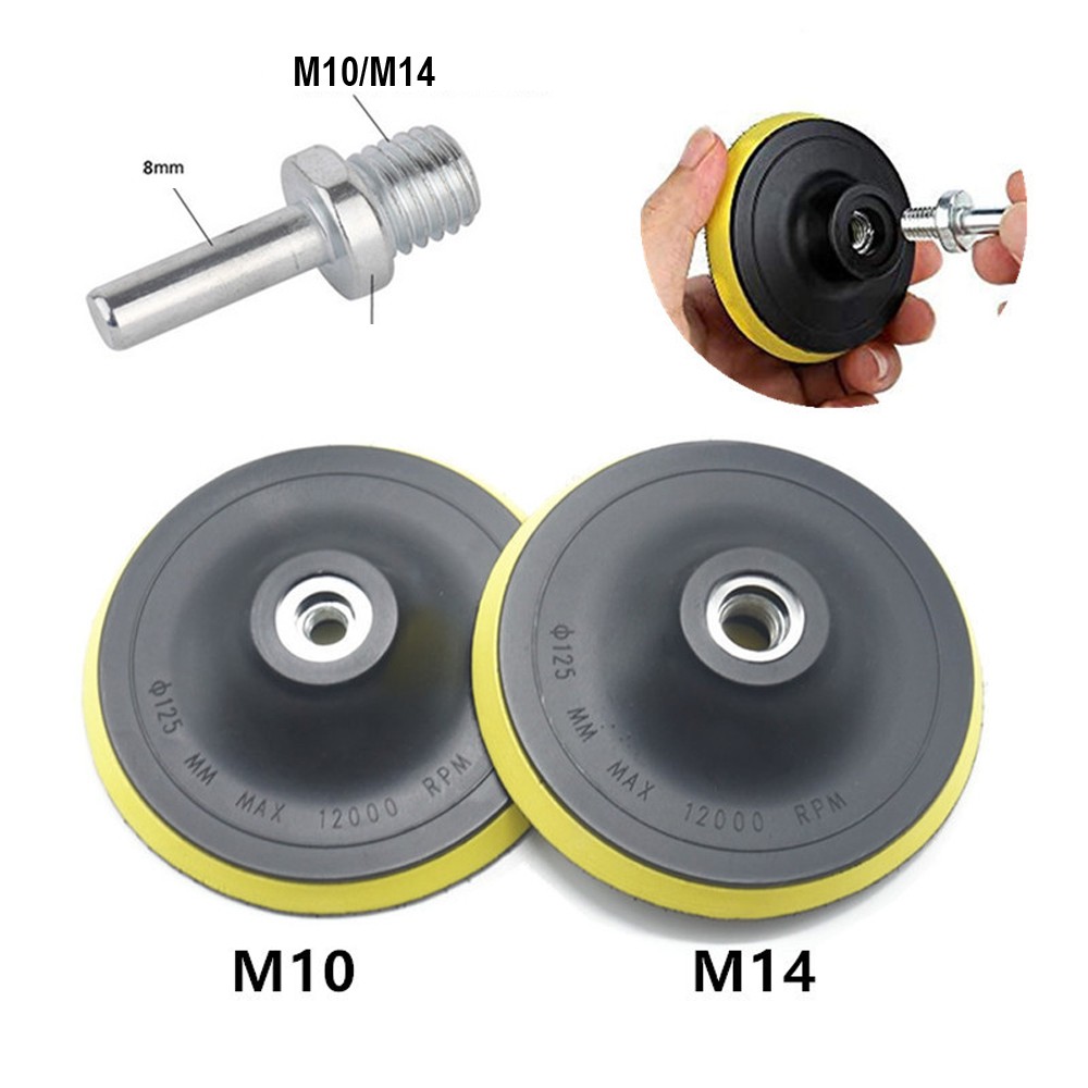M10/M14 100-180mm Self-adhesive Hook Loop Backing Plate Sanding Disc Buffing Pad