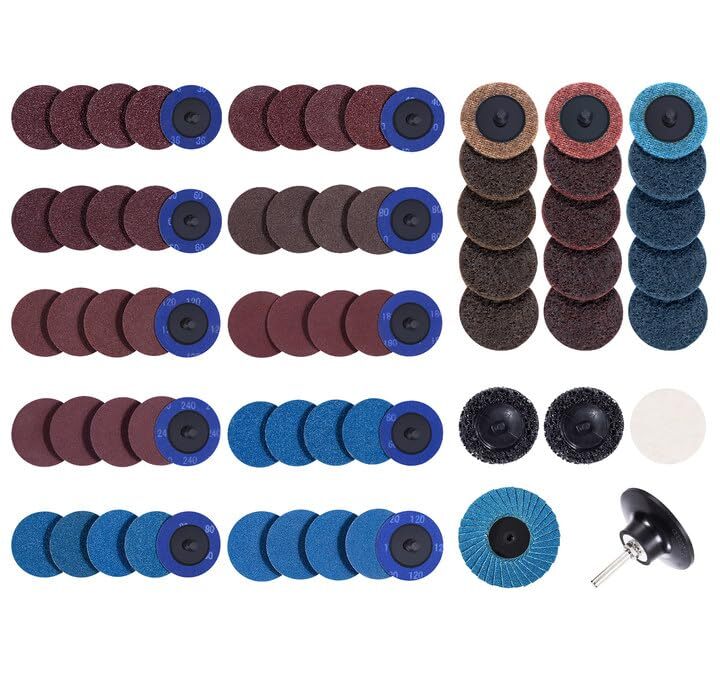 S SATC 2 Inch Sanding Discs 70PCS Die Grinder Disc with 1/4″ 2