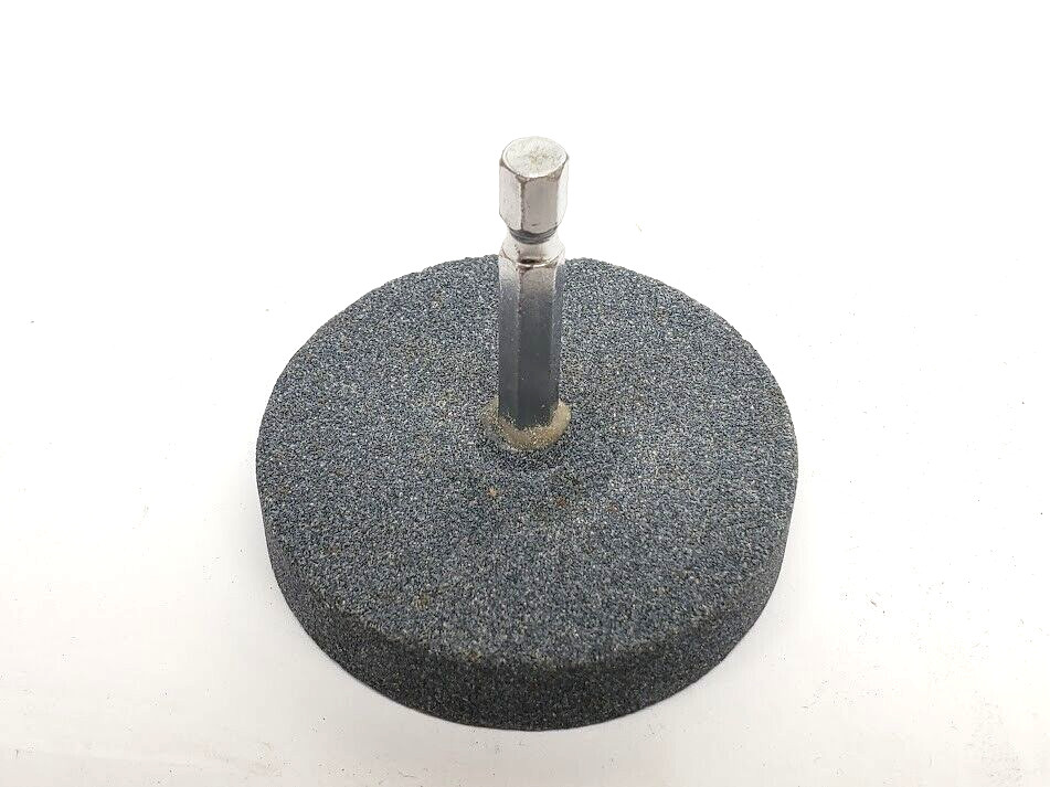 Grinding Stone Wheel 2-1/2″ Dia x 1/2″ – ( 1/4″ Hex Shank Drill Bit Attachment)
